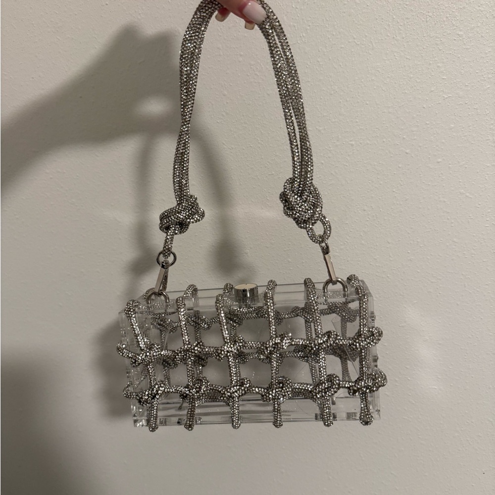 Silver Mesh Evening Bag